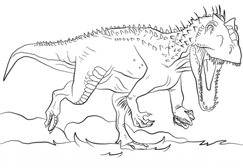 Jurassic Park Indominus Rex Coloring Page